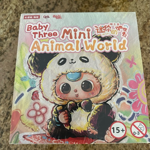 6 Baby Three Mini Animal World Plush Toy Pendant Boxes- Large Box of 6 Unopened - Picture 5 of 6